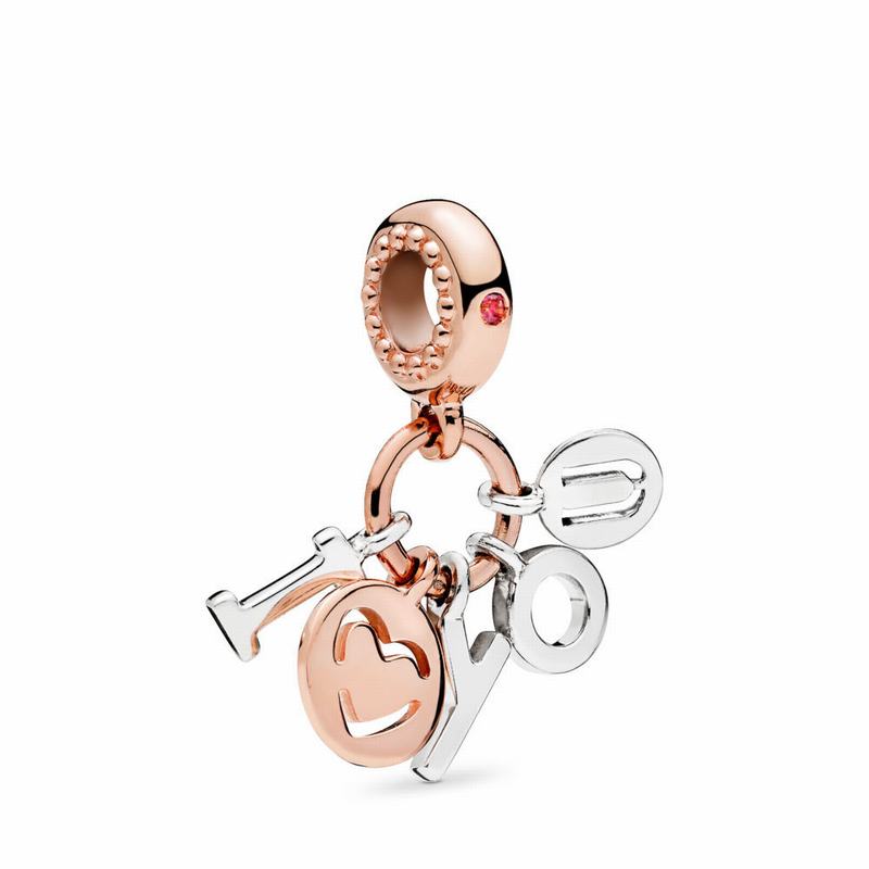 Pandora Australia I Love You Letters Dangle Charm - Pandora Rose™ | VGQWIJ987